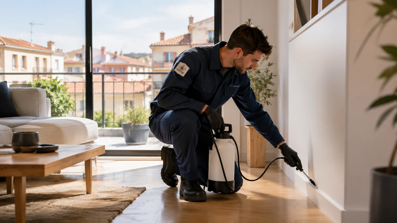 Technicien de dératisation et désinsectisation intervenant à Marseille pour le contrôle des nuisibles