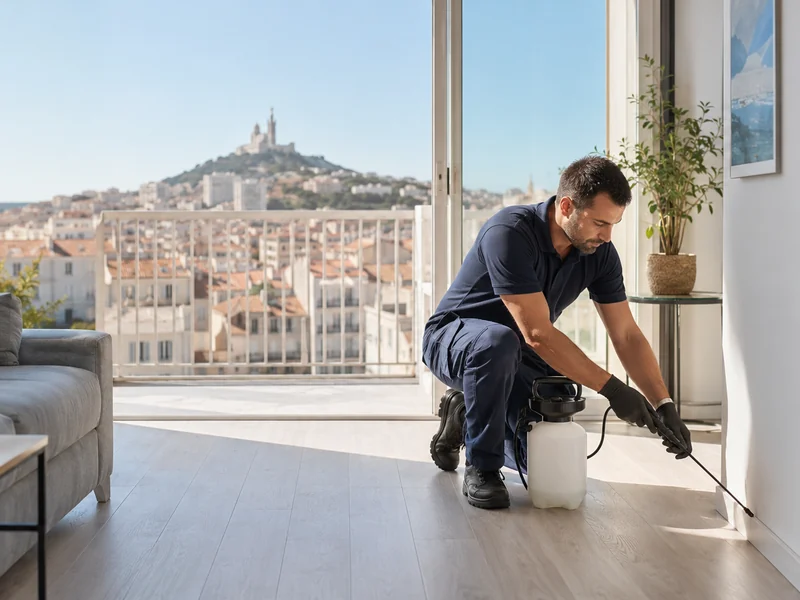 Technicien NuisiStrike intervenant dans un logement de particulier à Marseille